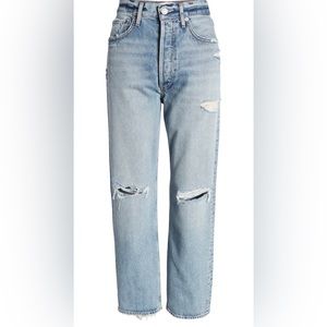 Agolde 90’s Distressed Straight Leg Denim- Isolate